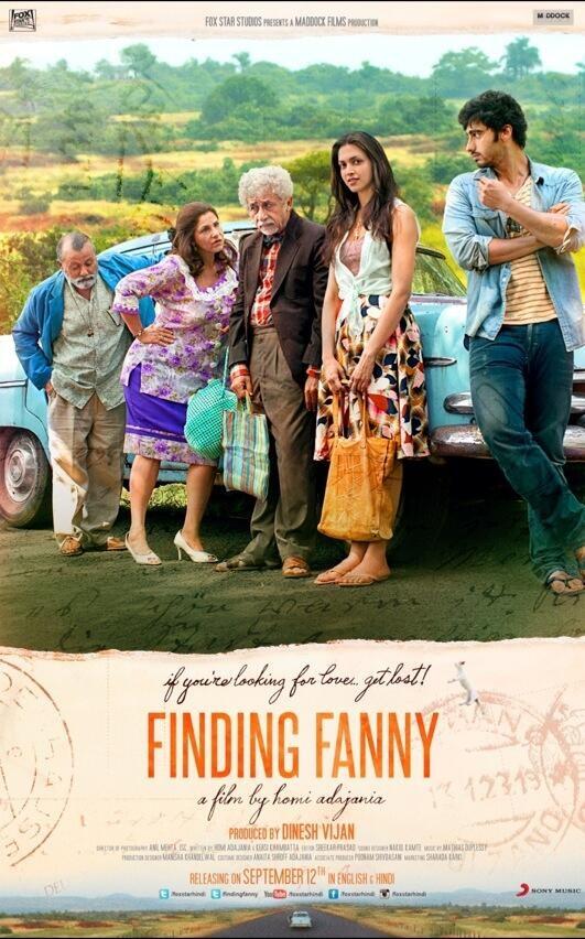 2nd official poster of movie Finding Fanny - released on 8 July 2014