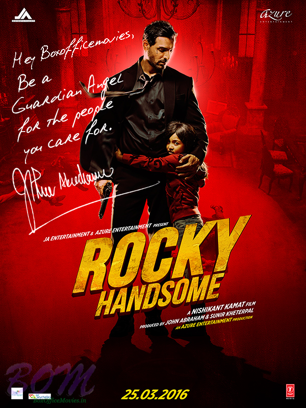 A customized poster of Rocky Handsome for BoxOfficeMovies