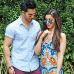 A cute picture of Varun Dhawan with Alia Bhatt - they are looking made for each other in this picture