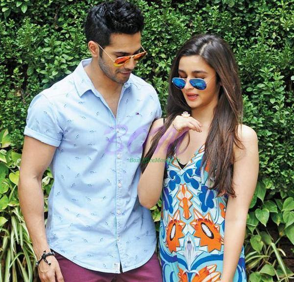 A cute picture of Varun Dhawan with Alia Bhatt - they are looking made for each other in this picture