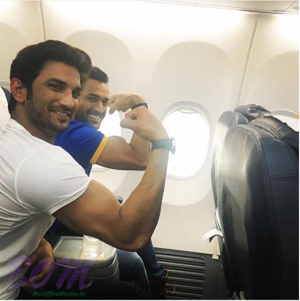 A quirky pic of Sushant Singh Rajput with Mahendra Singh Dhoni