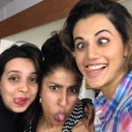 A quirky picture of Taapsee Pannu with friends