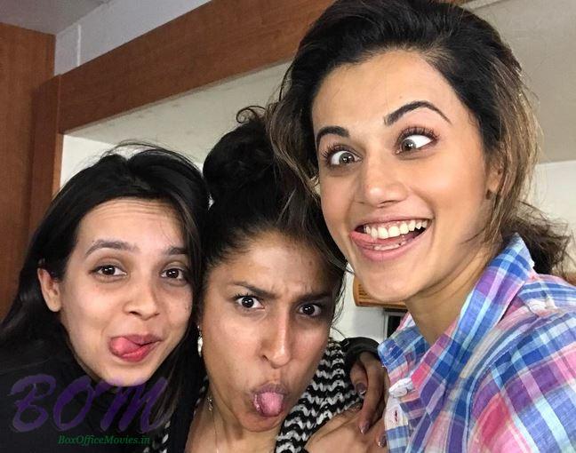 A quirky picture of Taapsee Pannu with friends