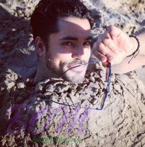 A sunshine selfie of Gautam Gulati under sands