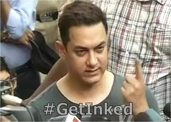 Aamir Khan Voting Picture