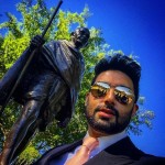 Abhishek Bachchan selfie with Gandhi's statue is Brisbane