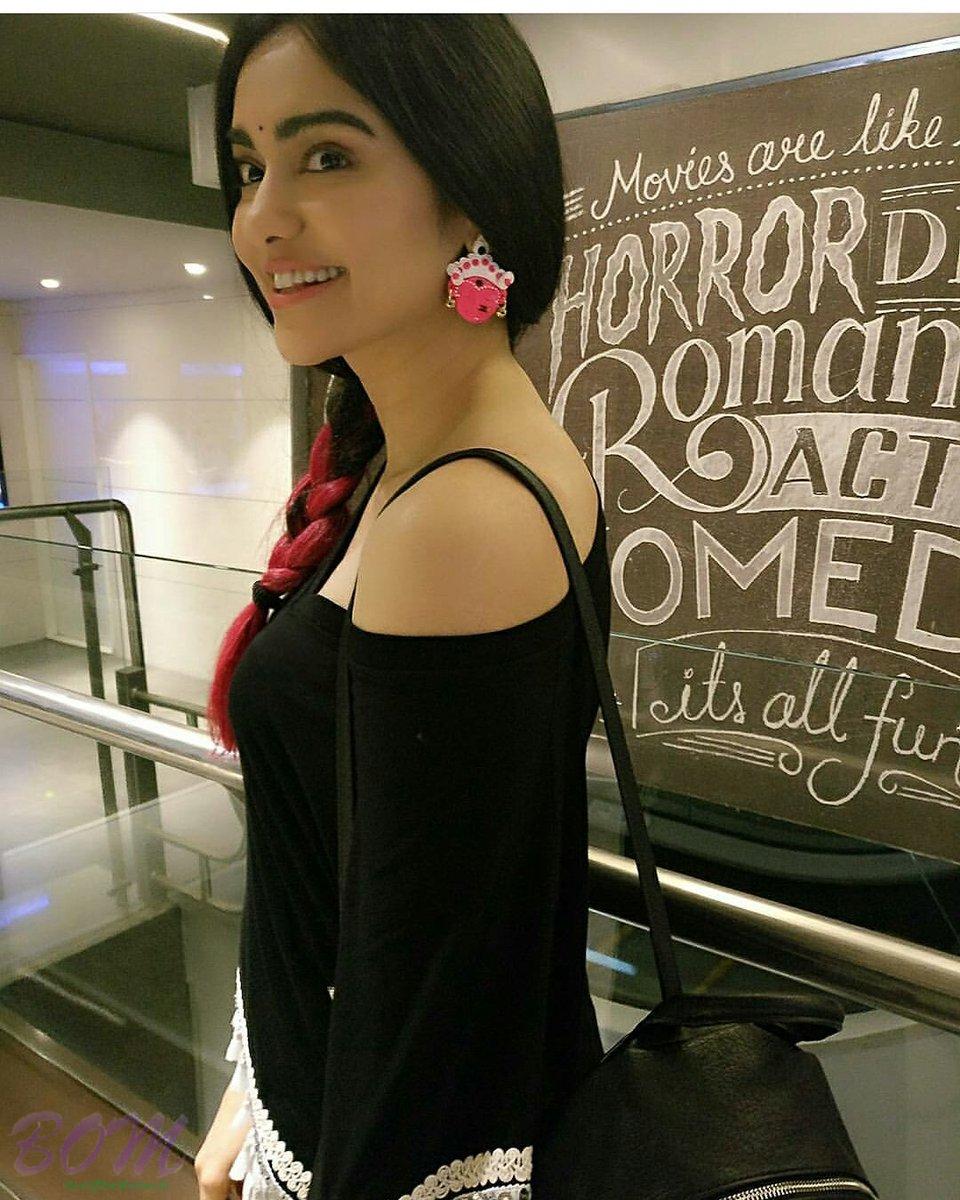 Adah Sharma looks lovely in this black Off Shoulder dress