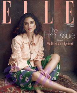 Aditi Rao Hydari cover girl for ELLE India Magazine July 2018 issue