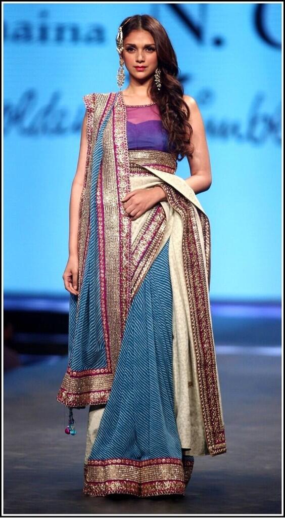 Aditi Rao Hydari dressed for another era for a charity show for CPAA by Shaina NC caring with style - event Fashion 4 Cancer Aid