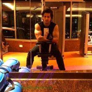 Aditya Seal mirror selfie during gym session