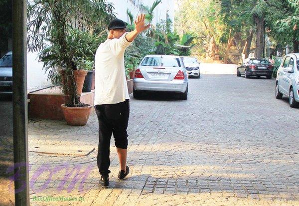 Akshay Kumar at his residence compound