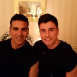 Akshay Kumar spotted with a stuntman on Housefull3 sets recently