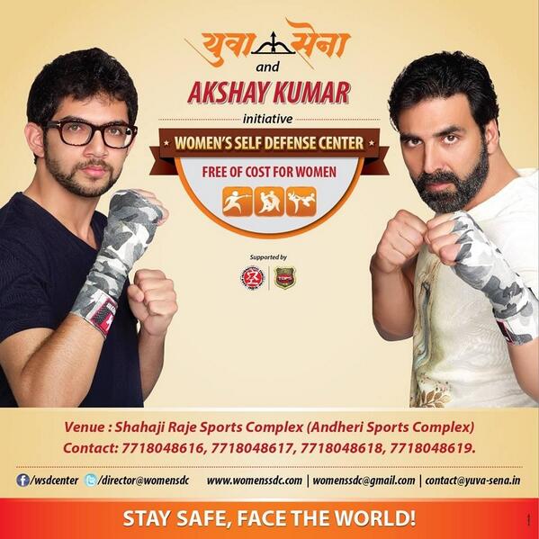 Akshay kumar support Women's defense center..