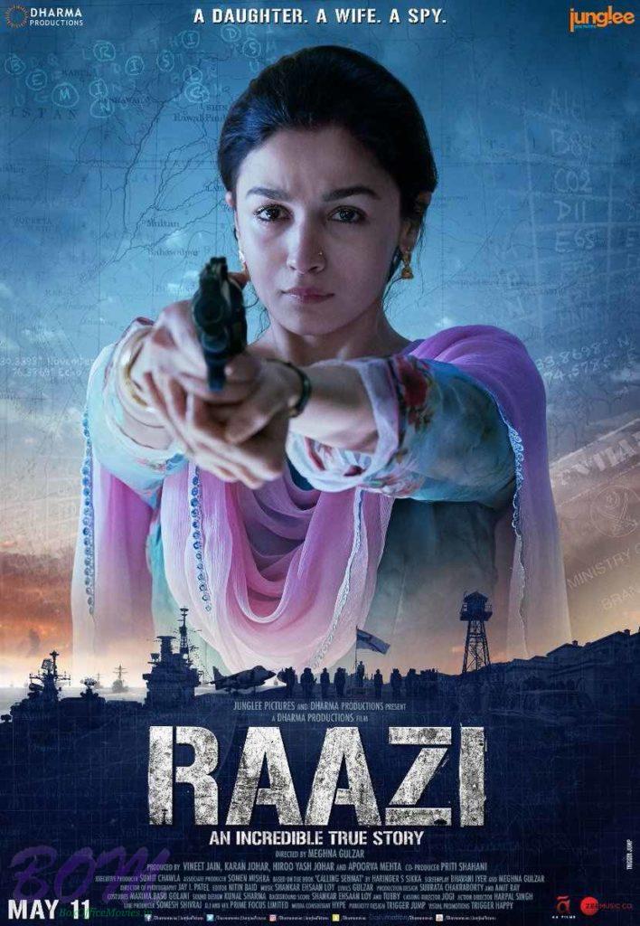 Alia Bhatt starrer RAAZI will release in cinemas on 11th May 2018.