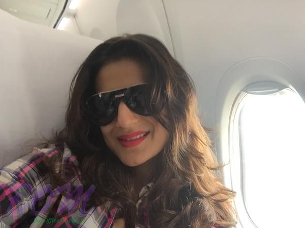Ameesha Patel latest selfie when landed in Calcutta