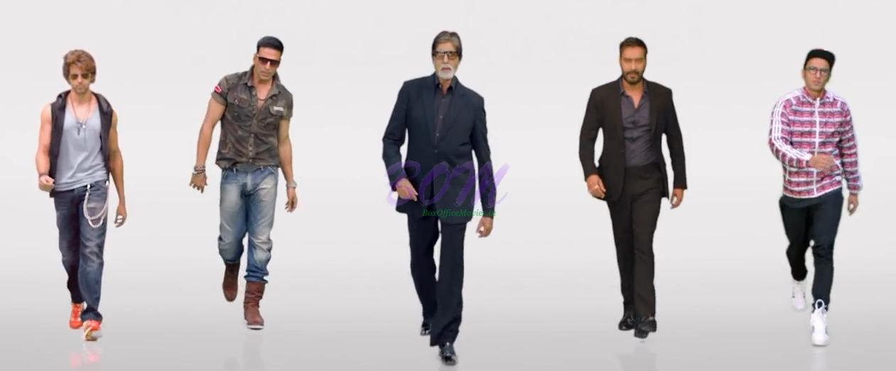 Amitabh Hrithik Ajay Ranveer and Akshay Kumar Birju Song