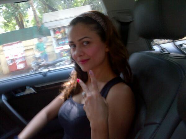 Amrita Arora Voting Picture