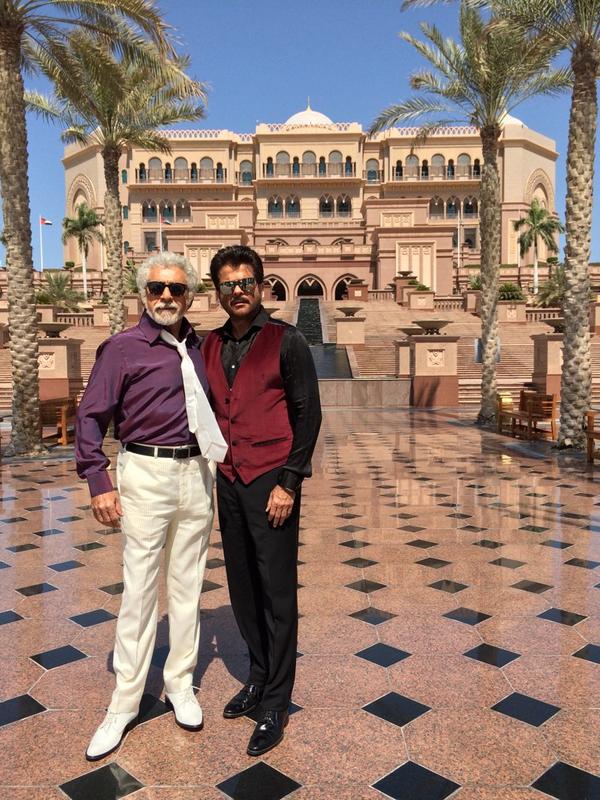 Anil Kapoor with Naseer for Welcome Back at The Emirates Palace, Abu Dhabi