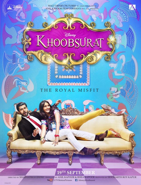 Another Khoosurat poster of Sonam Kapoor movie from Anil Kapoor