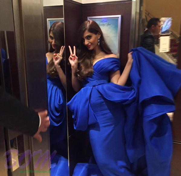 Another quirky picture of Sonam Kapoor at Cannes 2015