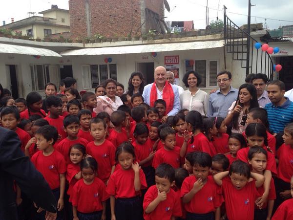 Anupam Kher at the Koseli Foundation-Rehabilitation Centre for Slum Children