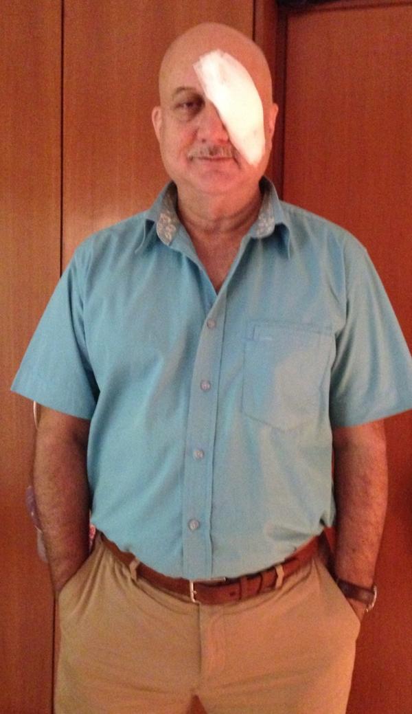 Anupam Kher shared this picture After eyelid surgery I look like 'Pirate of Juhu'