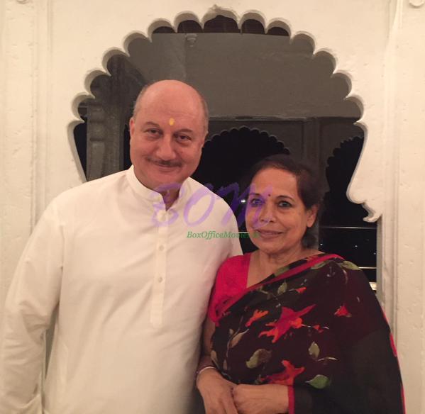 Anupam Kher with Rajshri of Rajshri Productions