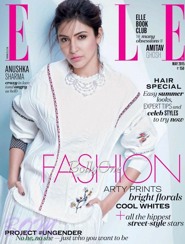 Anushka Sharma cover page girl for Elle Magazine May 2015 issue