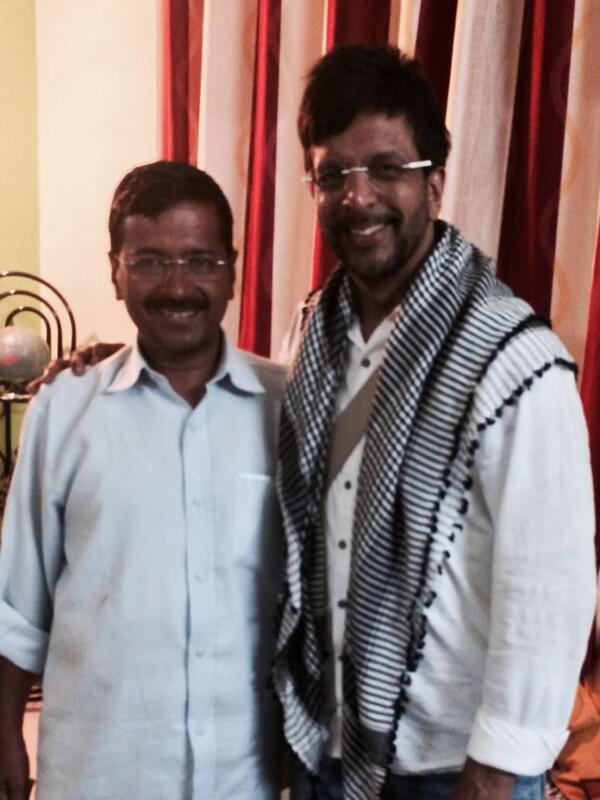 Arvind Kejriwal with Jaaved Jaaferi