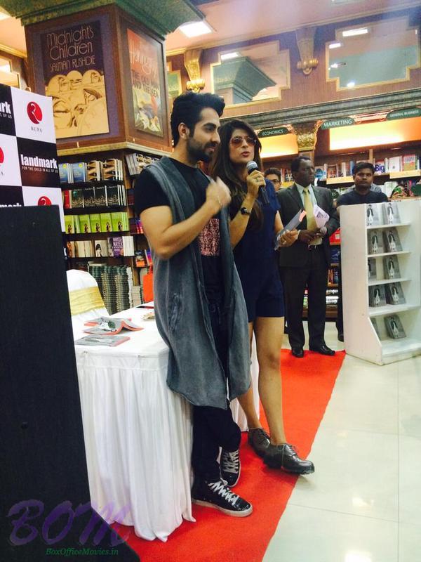 Ayushmann Khurrana and Tahira at the launch of his book in Mumbai on 3 Apr 2015