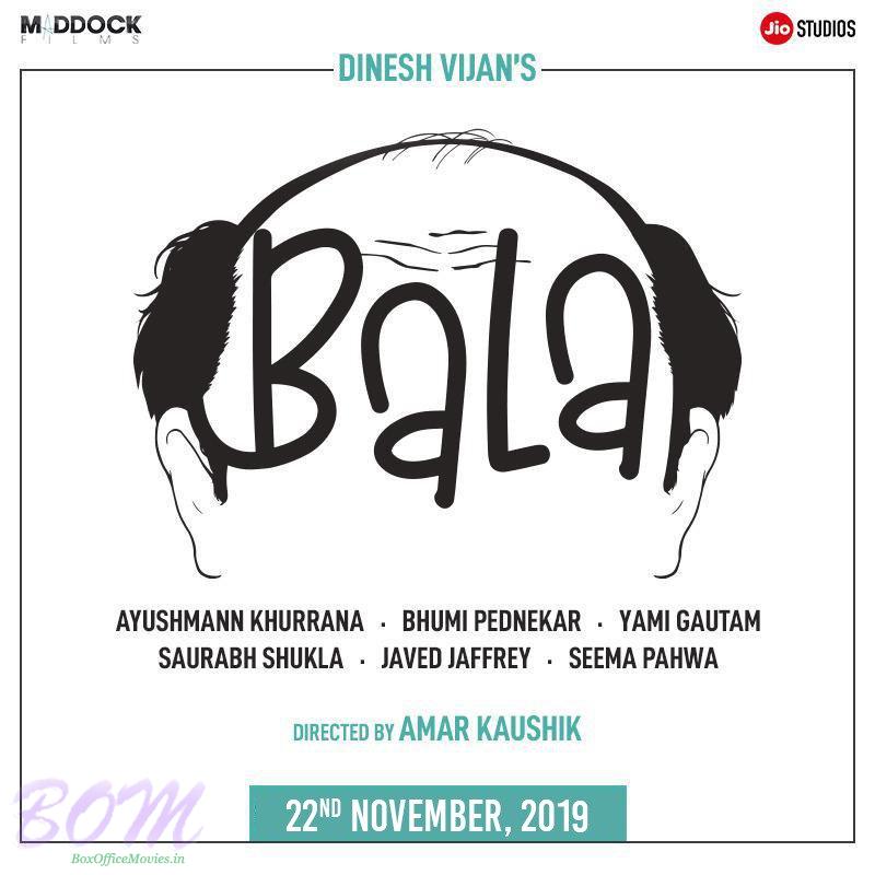 Bala starring Ayushmann Khurrana, Bhumi Pednekar, and Yami Gautam