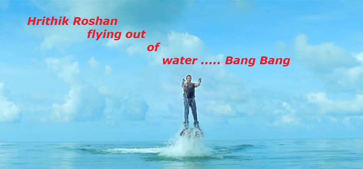 Bang Bang movie awesome stunt - Hrithik Roshan flying out of water