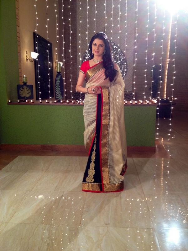 Beautiful Bhagya Shree getting ready for Diwali