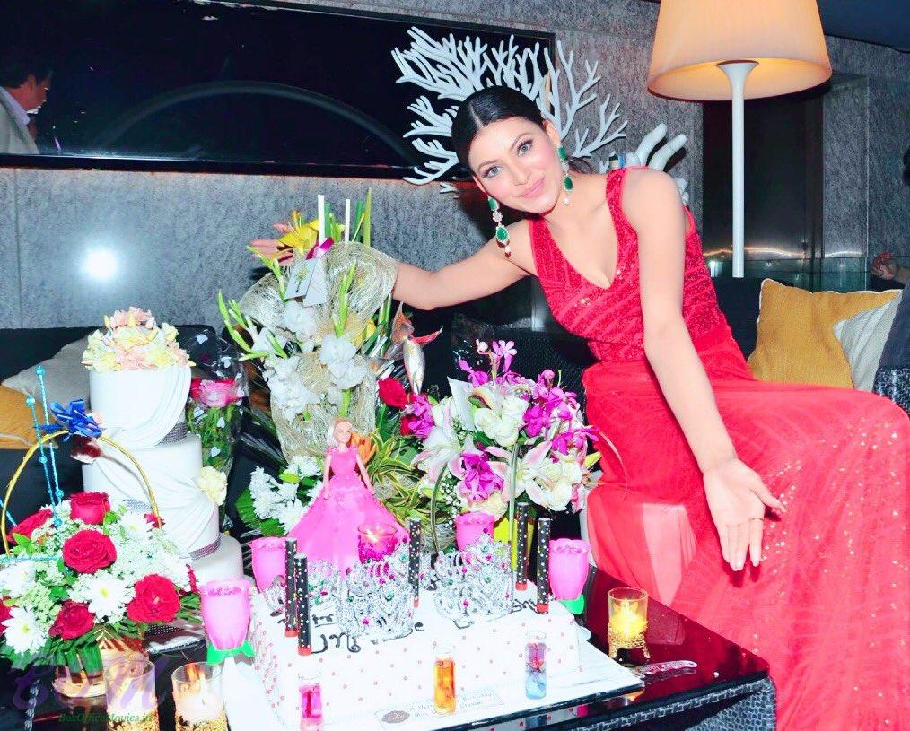 Beautiful URVASHI RAUTELA with some gifts