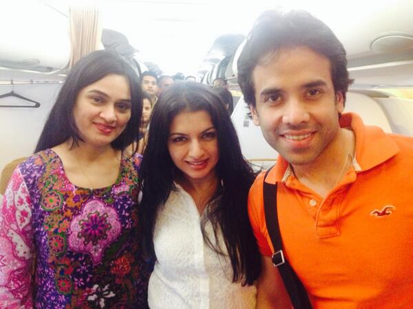 Bhagya Shree with Tusshar Kapoor