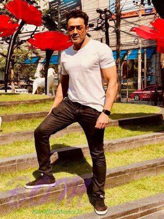 Bobby Deol while shooting for Race 3 in Bangkok