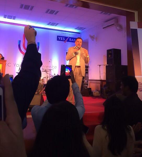 Boman Irani got Super energy from the students at the SRCC youth conference. Thank you
