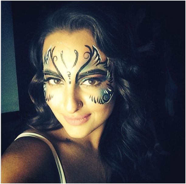 Butterfly on Sonakshi Sinha Face