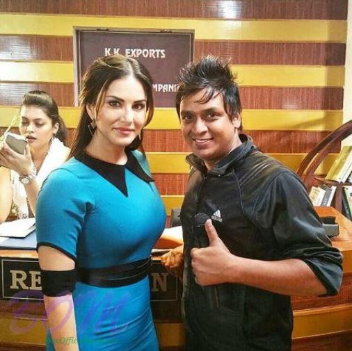 Choreographer Jeet Singh and Sunny Leone at the shooting for the song Rangreza from Beiimaan Love