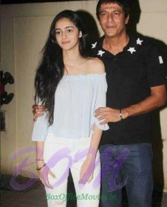 Chunky Panday with his beautiful daughter Ananya Panday