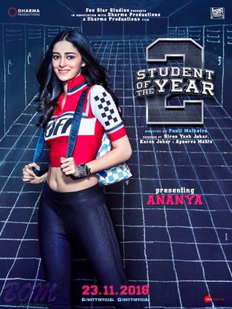 Debutant Ananya starrer Student of the year 2 poster