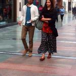 Deepika Padukone and Irrfan Khan in Delhi while shooting for upcoming movie PIKU.