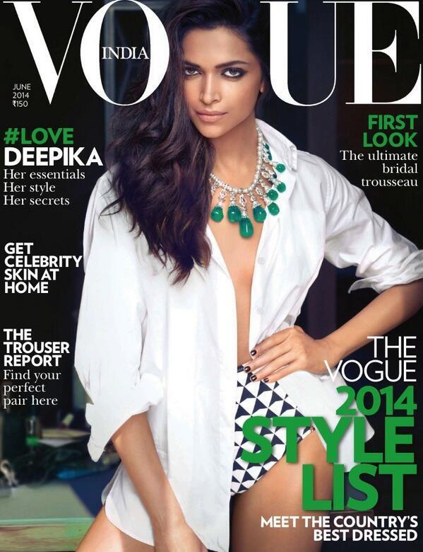 Deepika Padukone strips down for Vogue India - Issue June 2014