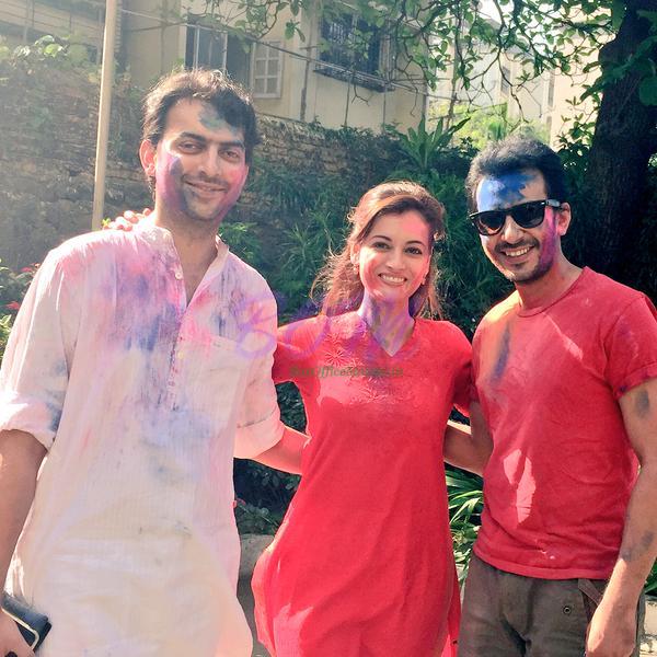 Dia Mirza celebrating Holi 2015