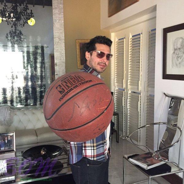 Dino Morea pic just before a basket ball friendly game