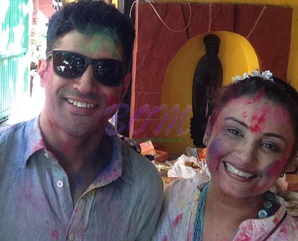 Divya Dutta, Farhan Akhtar on Holi 2015