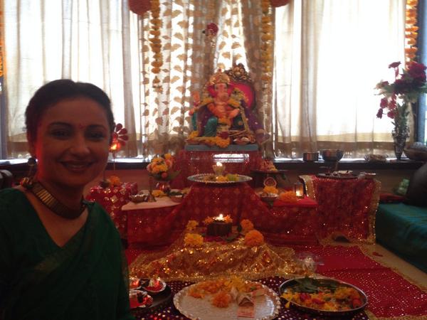 Divya Dutta beautiful celebration of GOD Ganesha