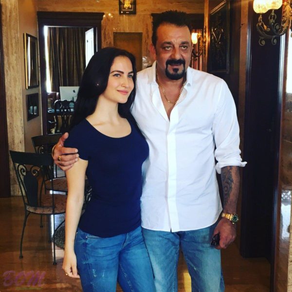 Elli Avram meets Sanjay Dutt