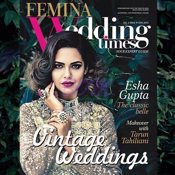 Esha Gupta on Femina Wedding Times Magazine Cover Page