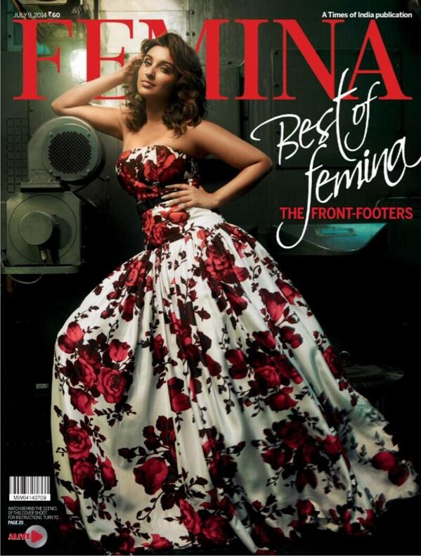 FEMINA Magazine Cover Girl Parineeti Chopra - Issue July 9, 2014